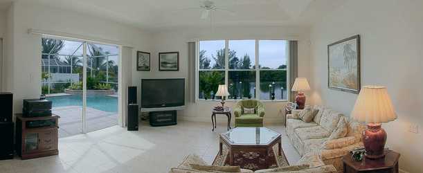 Slideshow of vacation rental property 3/3 Waterfront , Pool, Dock, Gulf Access Home!! in Cape Coral